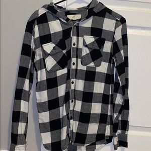 Flannel with hoodie